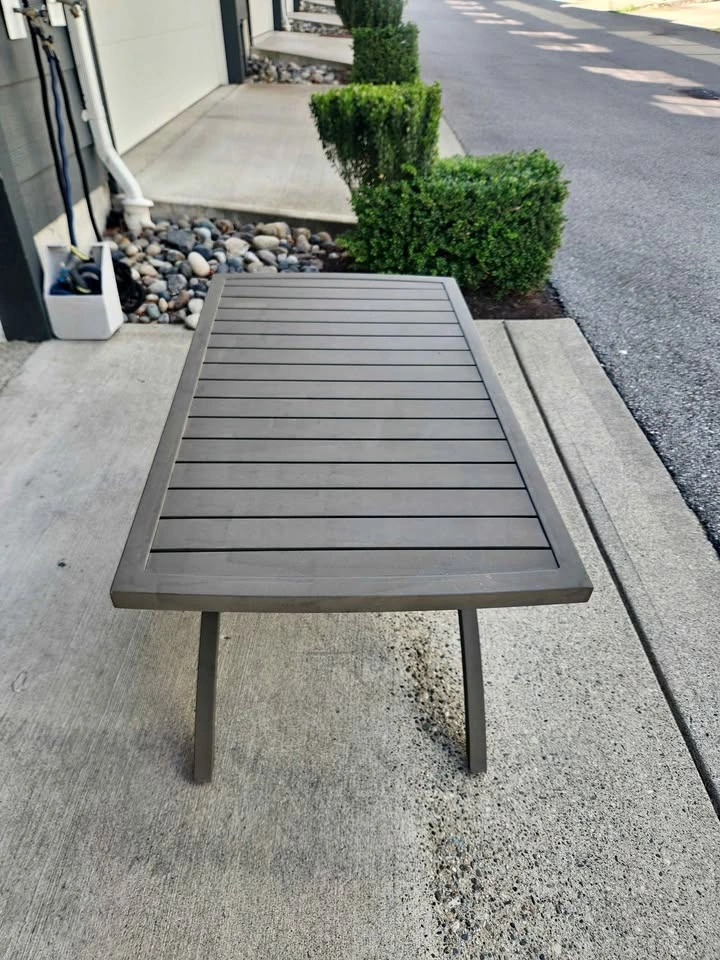 Outdoor Metal Slatted Coffee Table