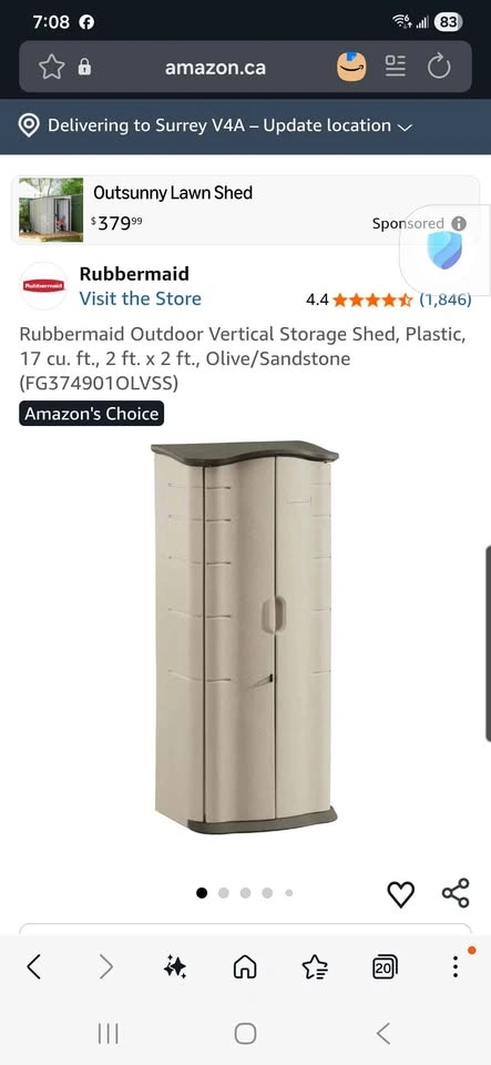 Rubbermaid Outdoor Vertical Storage Shed - photo 3