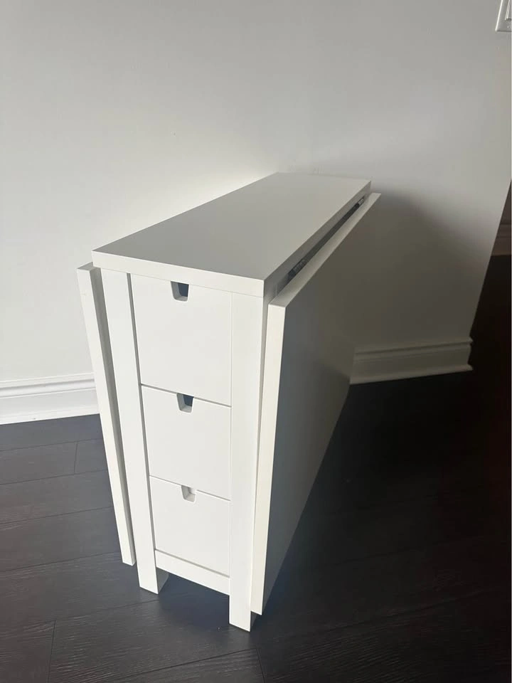 IKEA Foldable Dining Table with Storage + 4 Chairs - photo 3