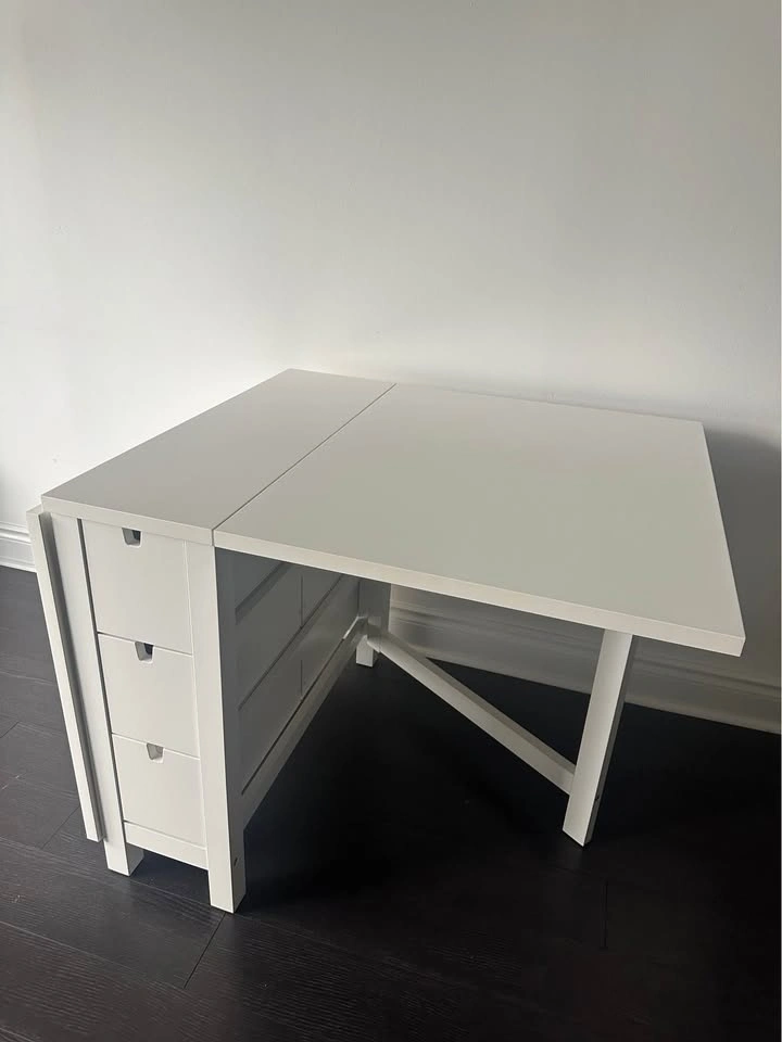 IKEA Foldable Dining Table with Storage + 4 Chairs - photo 4