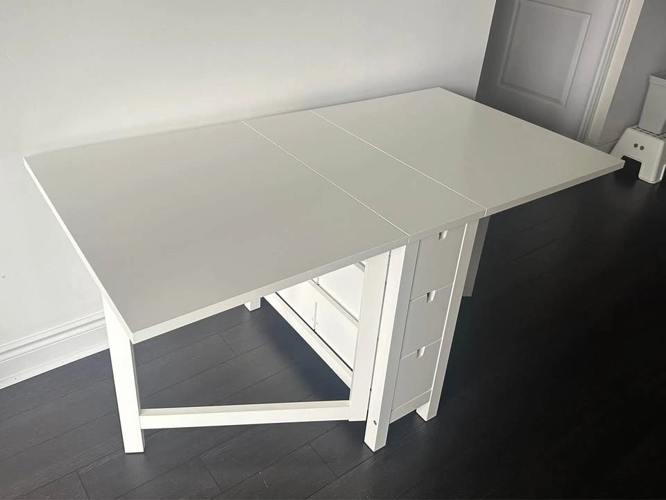 IKEA Foldable Dining Table with Storage + 4 Chairs - photo 5