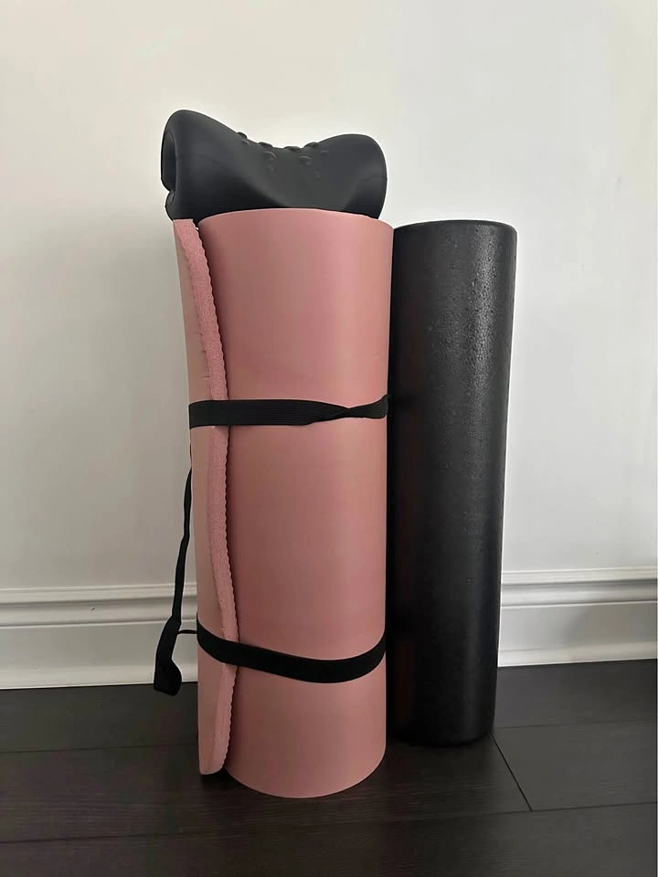Yoga Mat + Foam Roller + Massage Roller Bundle