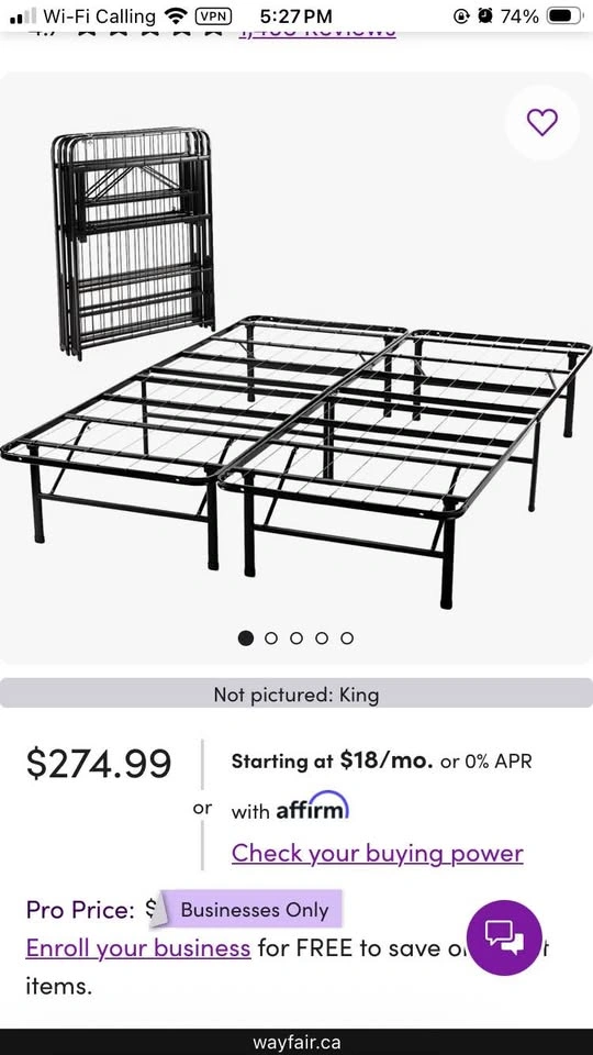FOLDABLE King size base / foundation - photo 5