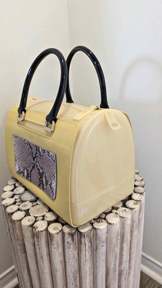 Brand New: Furla Candy Bag with Snakeskin Detail
