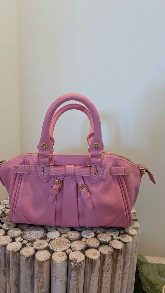 Samantha Thavasa Pink Saffiano Leather Satchel - photo 2