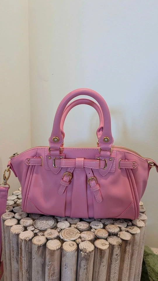 Samantha Thavasa Pink Saffiano Leather Satchel - photo 3