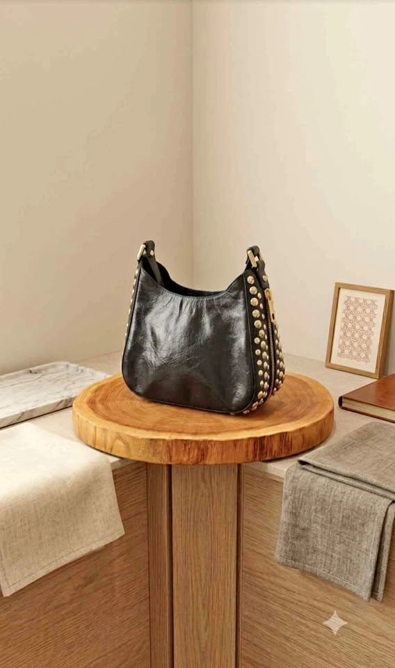 Juicy Couture Studded Leather Shoulder Bag