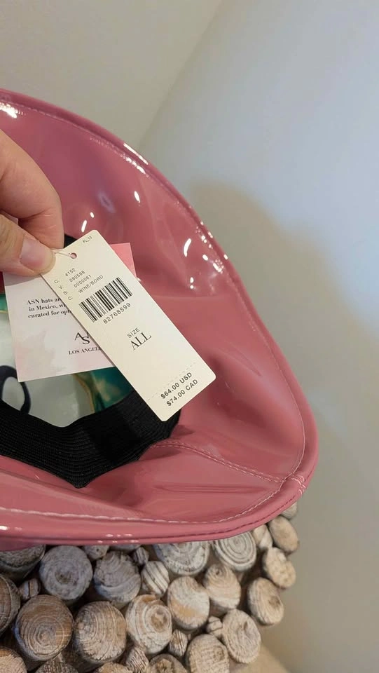 Brand New ASN Pink Patent Bucket Hat - photo 4