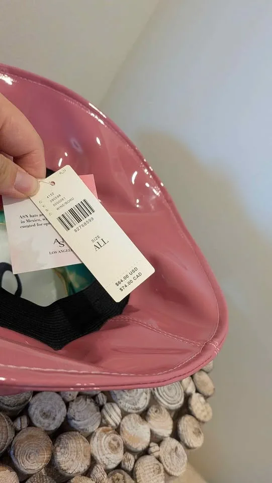 Brand New ASN Pink Patent Bucket Hat - photo 4