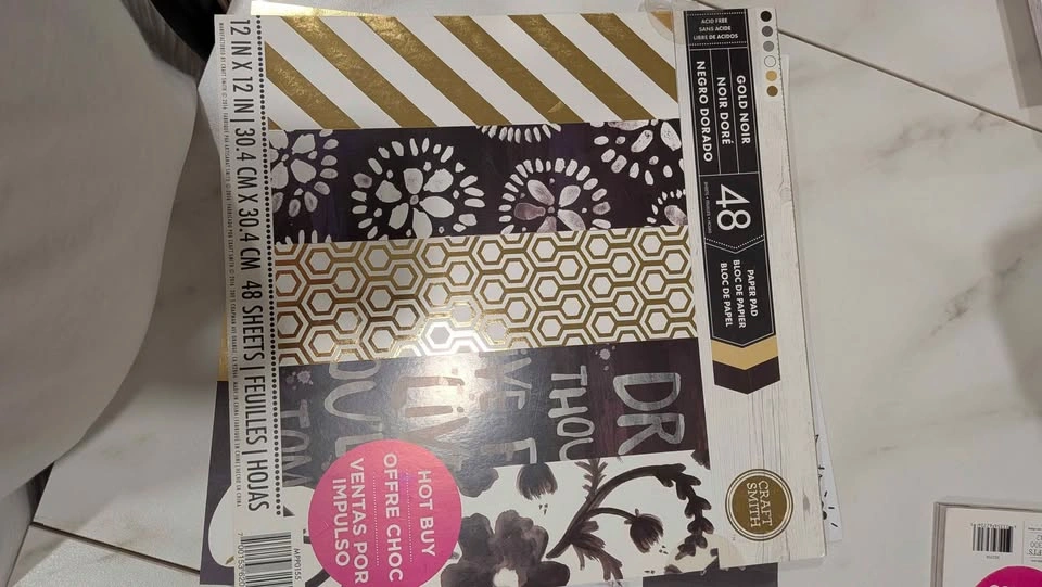 Craft Smith Gold Noir 12x12 Paper Pad, 48 Sheets - photo 2