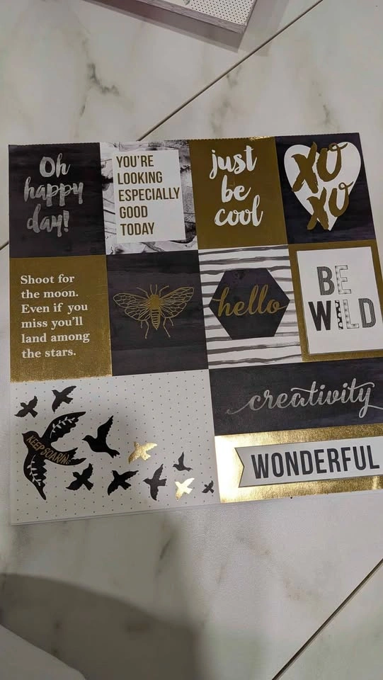 Craft Smith Gold Noir 12x12 Paper Pad, 48 Sheets - photo 4