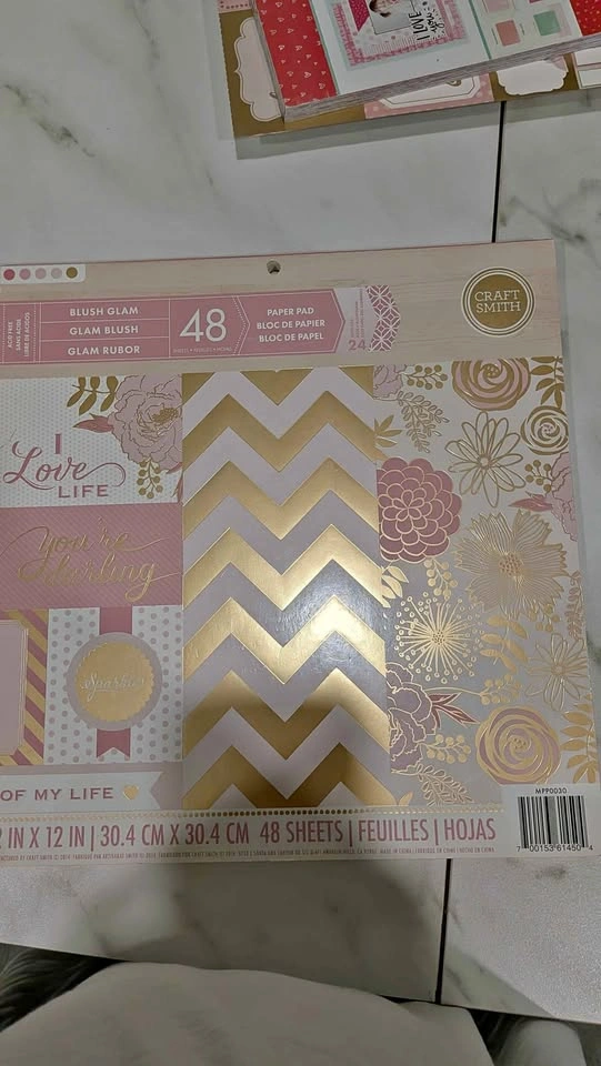Craft Smith Blush Glam 12x12 Paper Pad