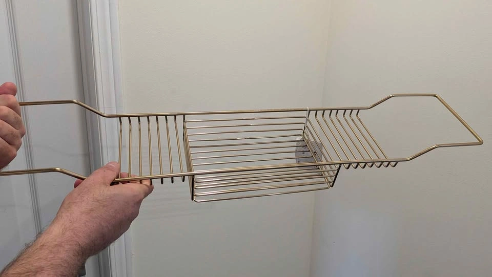 Brand New HM Gold Metal Bathtub Caddy Tray - photo 2