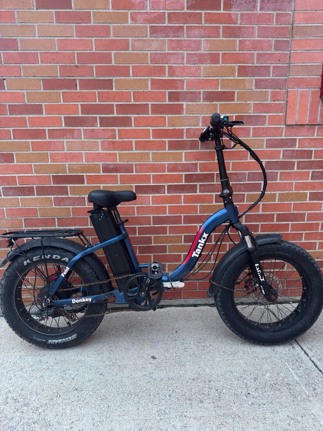 Tankx Donkey Fold Electric Fat Tire Ebike + Helmet