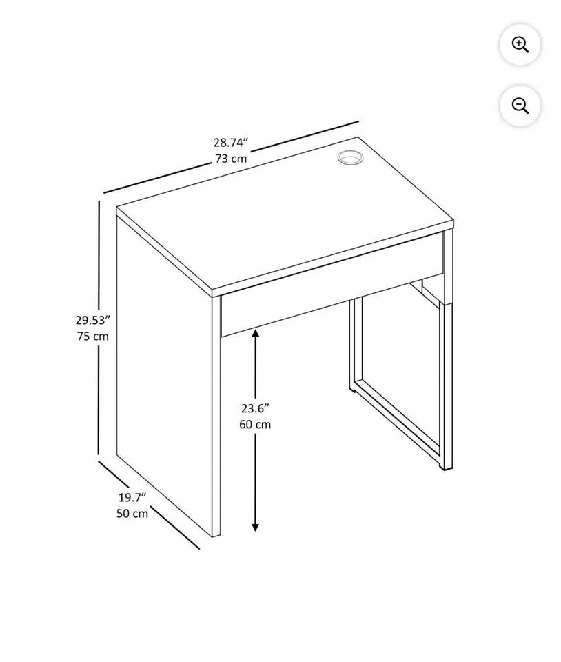 White Desk Mainstay with drawer - photo 5