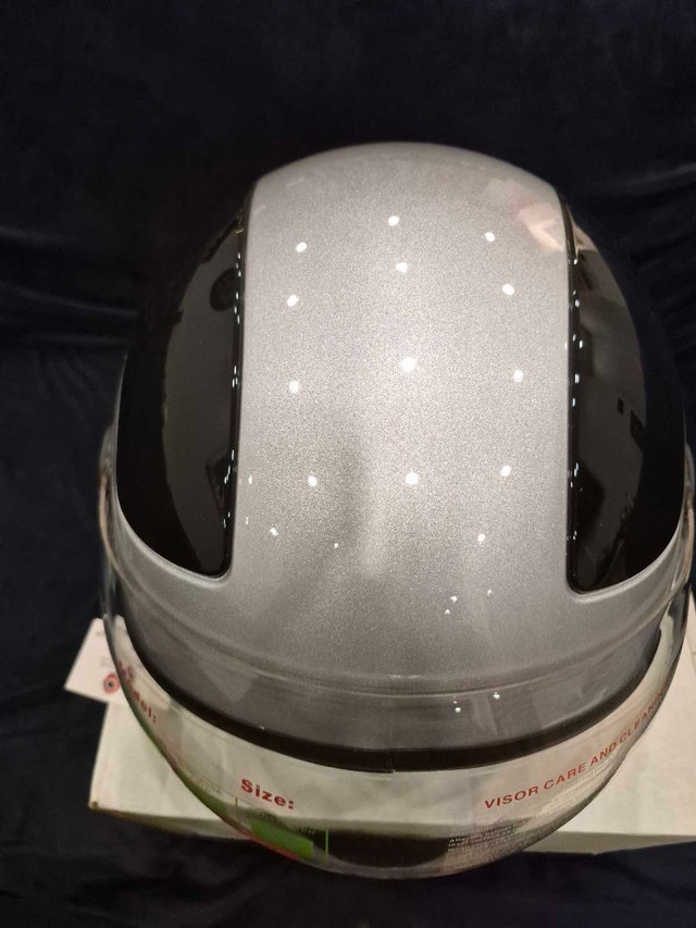 Silver and black helmet for bike e scooter DOT approved helmet - photo 3