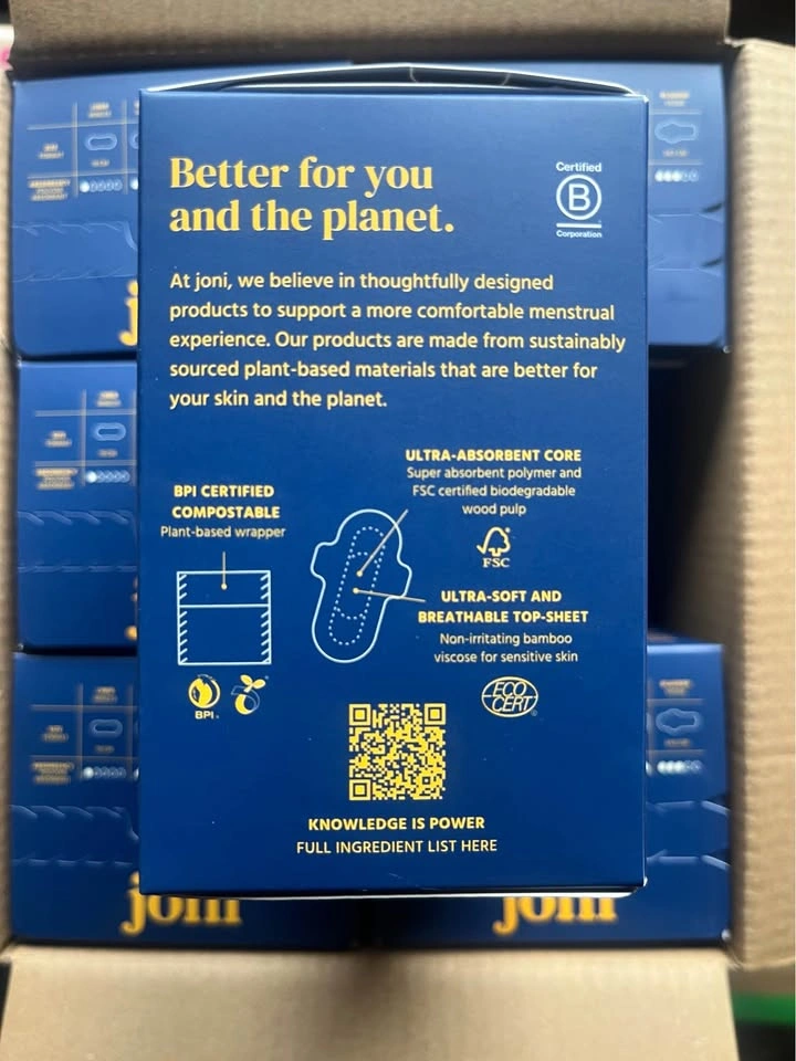 Joni Super Menstrual Pads – 12 boxes of 10 (new, sealed) - photo 4