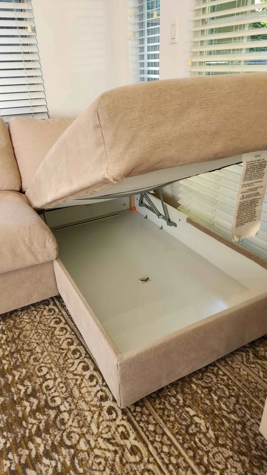 IKEA FINNALA sectional sofa with storage chaise. Washable cover - photo 3