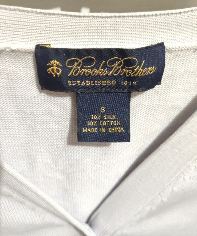 Brooks Brothers Silk and Cotton Cardigan Size S Womenswear