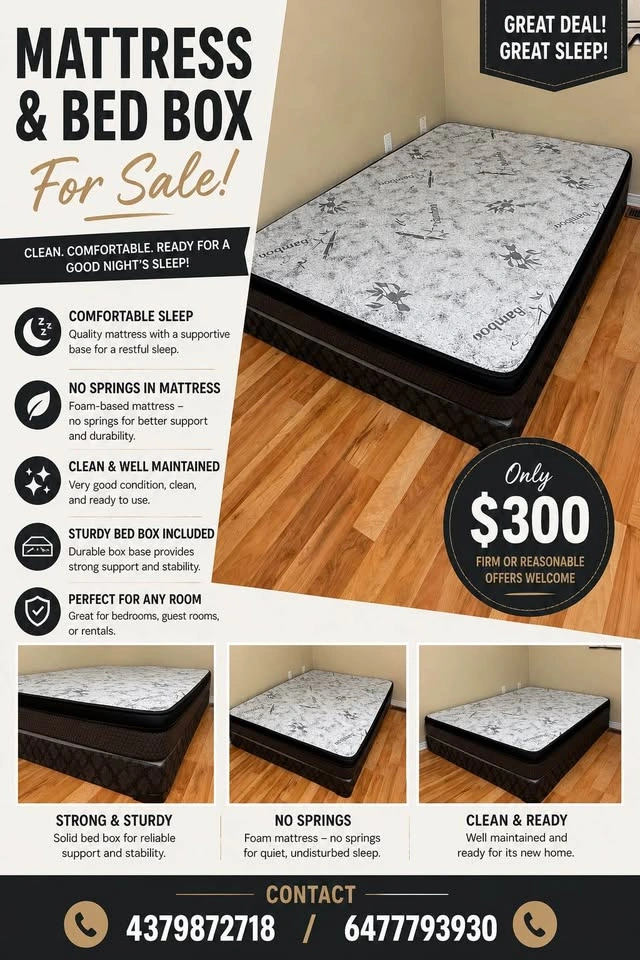 Queen Size Mattress & Bed Box for Sale - photo 2