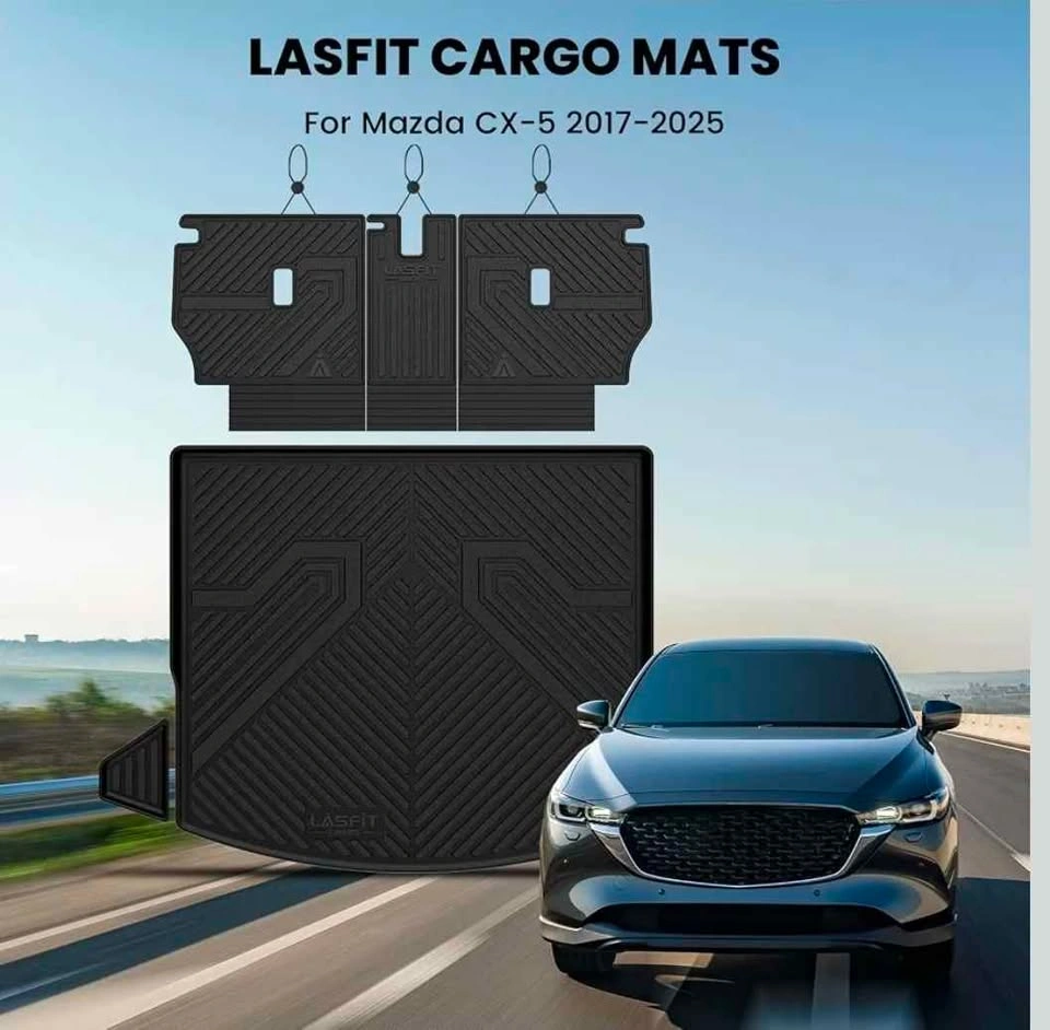 LASFIT Cargo Trunk Mat and Seat Back Mats for Mazda CX-5 - photo 3