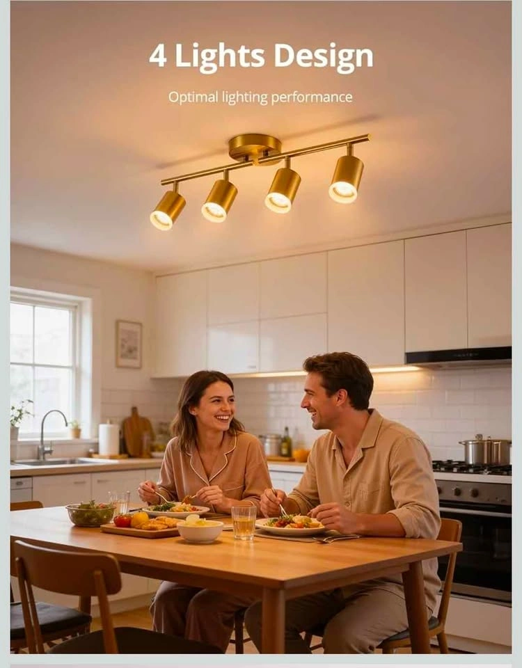 Bojim 4-Light LED Track Lighting Fixture - Gold - photo 5