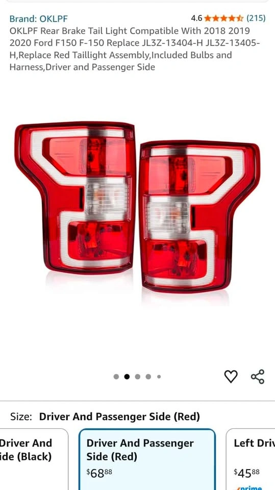 OKLPF Rear Brake Tail Light Assembly for 2018-2020 Ford F150 - photo 2