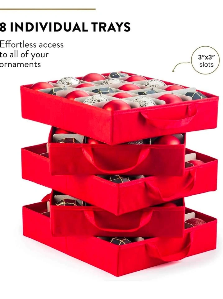 Zober Premium Large Christmas Ornament Storage Box - photo 5