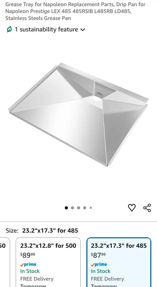 Napoleon 485 Series Stainless Steel Grease Tray - photo 2