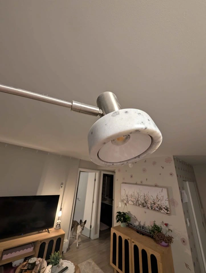 Marble floor lamp with dimmer, fully adjustable - photo 4