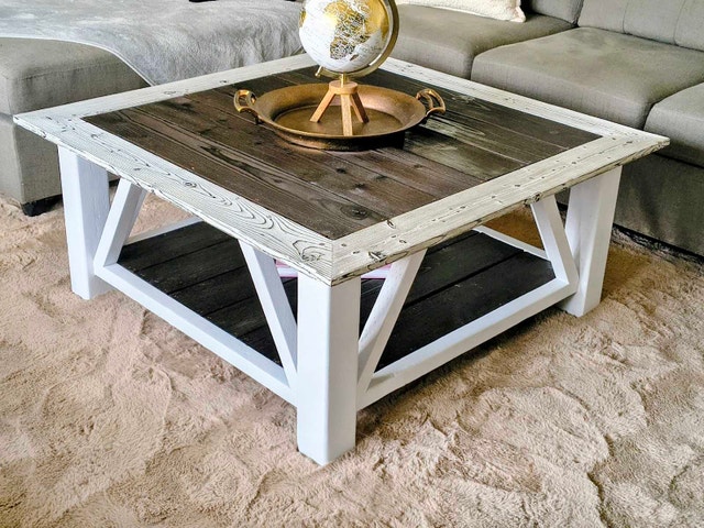 Handmade Shou Sugi Ban Charred Wood Coffee Table