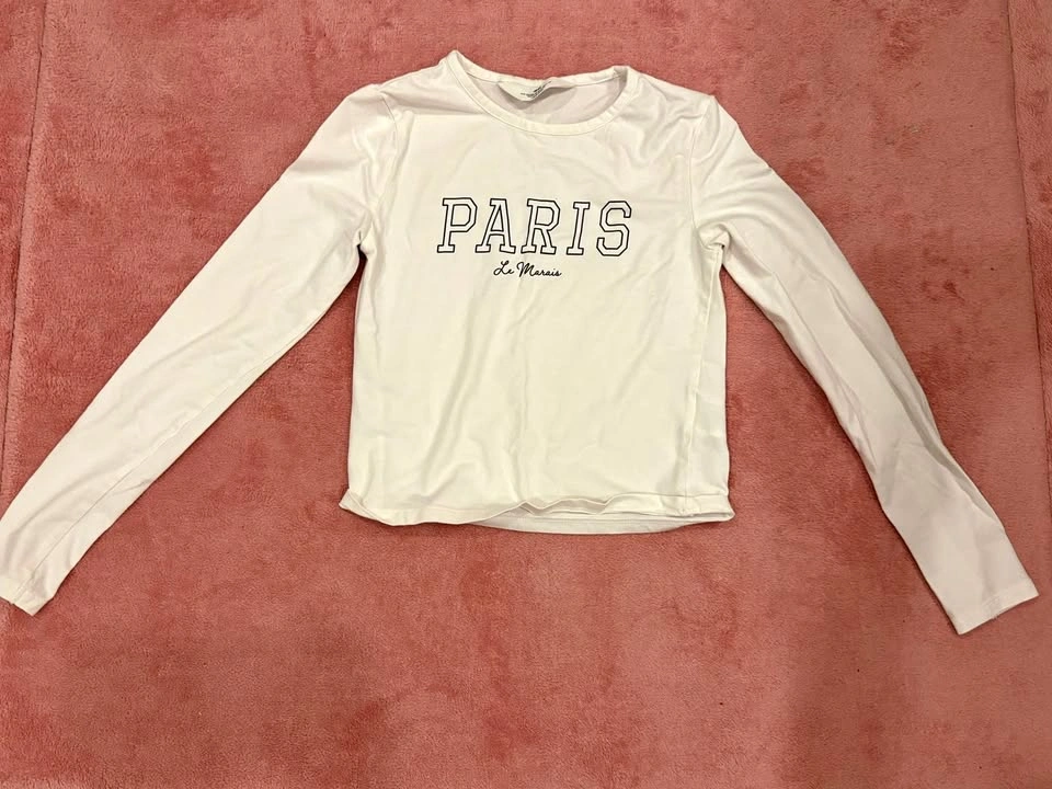 H&M Girls Paris Long Sleeve Top Size 12/14