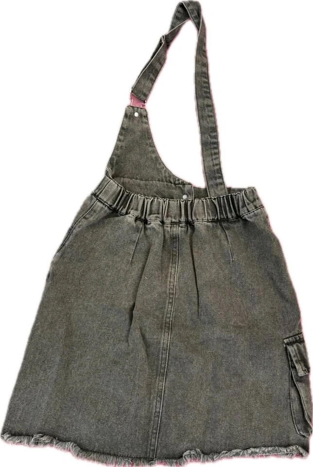 Girls Gray Denim Overall Skirt Size 150 - photo 2