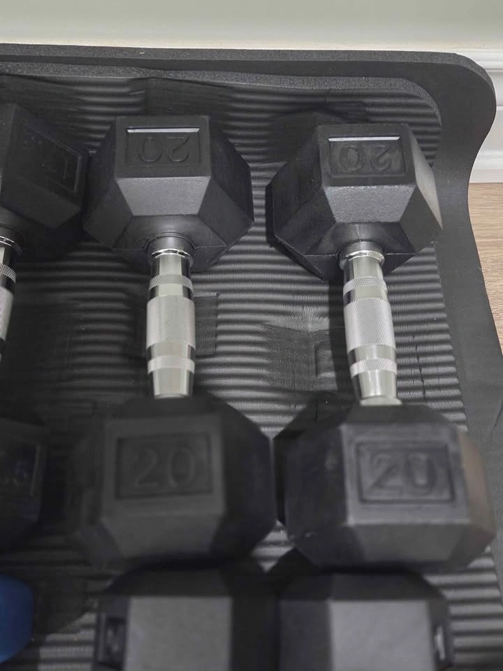 Dumbbell Set - 20kg, 17.5kg, 15kg, 10kg Hex + 7.5lb, 5lb, 2lb, 1 - photo 2