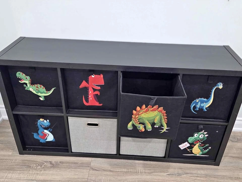 IKEA KALLAX 2x4 Storage Unit w/ 6 Toy Bins