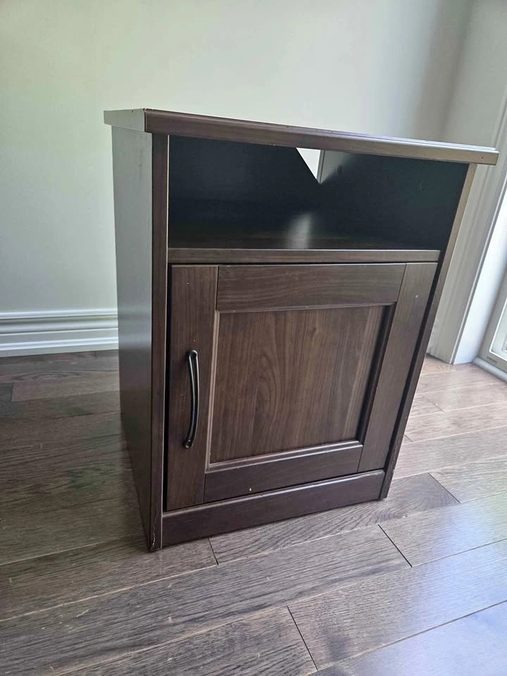 IKEA BRUSALI Nightstand Side Table w/ Shelf + Cabinet