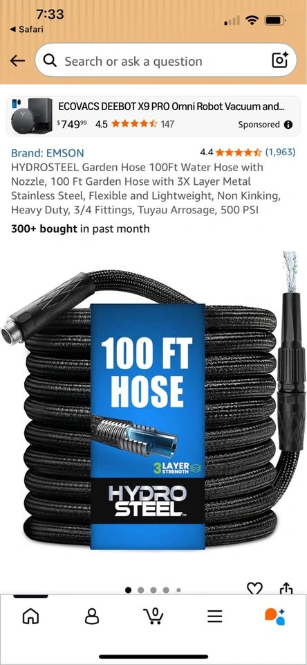 EMSON HYDROSTEEL 100Ft Garden Hose - photo 2
