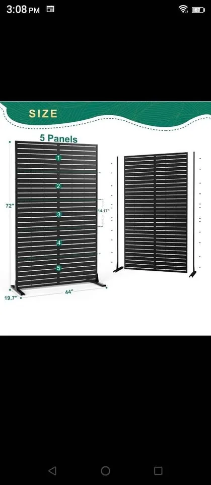 Brand new free standing metal indoor outdoor privacy screen image indicator(2)