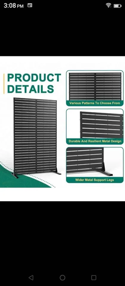 Brand new free standing metal indoor outdoor privacy screen image indicator(4)