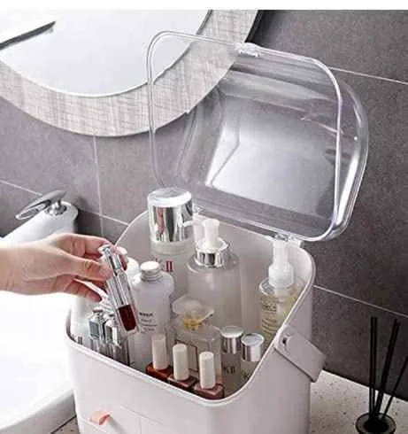 Makeup acrylic storage organizer purple 13x11" large image indicator(2)