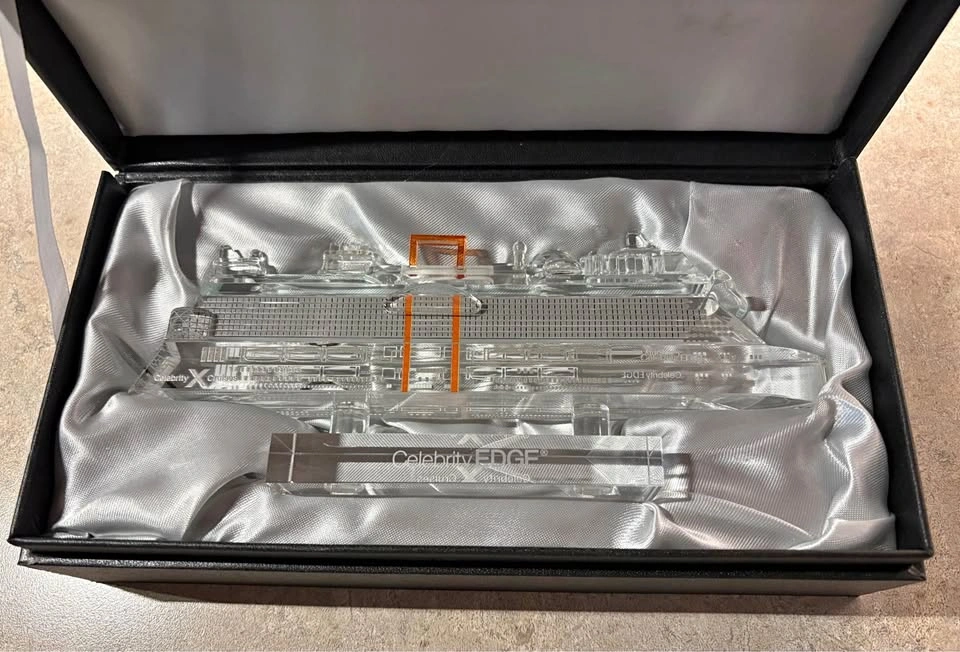 Rare Celebrity Edge Cruise Ship Crystal Model - Limited Edition