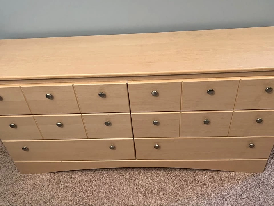 Hunchak 6-Drawer Dresser – Solid Wood Drawers, Light Wood Finish - photo 2