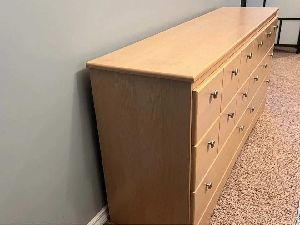 Hunchak 6-Drawer Dresser – Solid Wood Drawers, Light Wood Finish - photo 5
