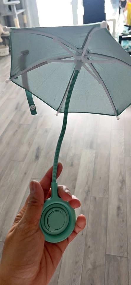 Light Green Flexible Stem Mini Umbrella