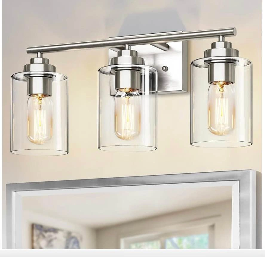 Bathroom Vanity Light, 3 -light, Nickel - photo 2