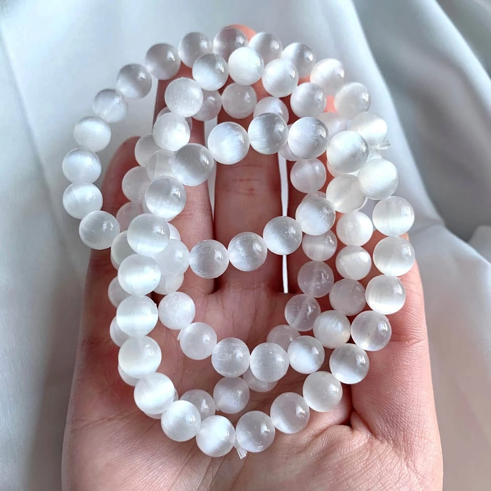 Selenite Bracelet - 8mm Bead Size