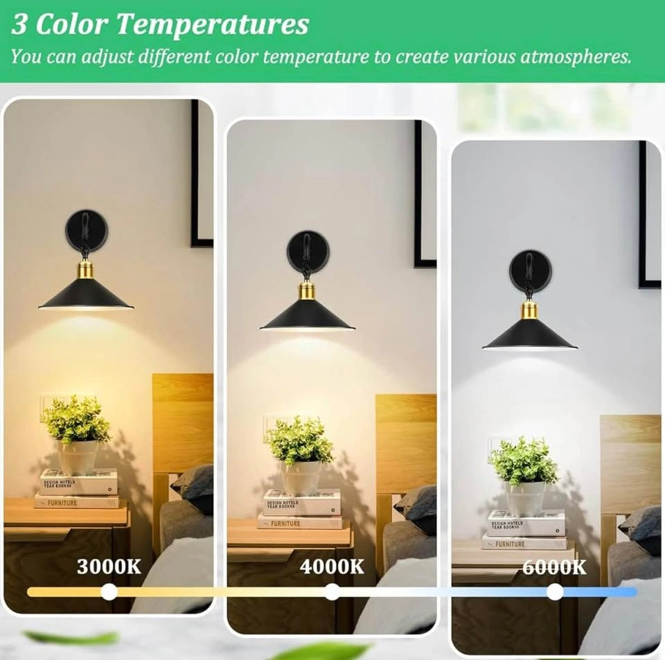 2-Pack Industrial Battery Operated Wall Sconce w/ Remote - photo 2