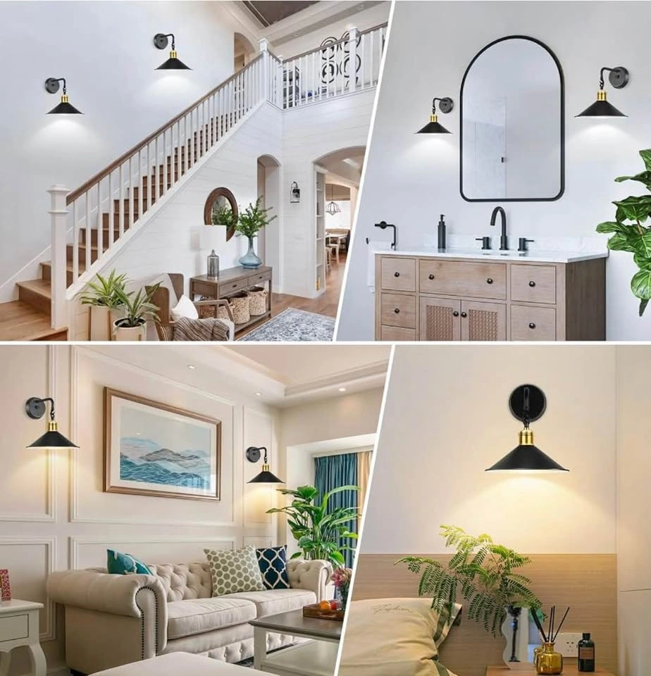 2-Pack Industrial Battery Operated Wall Sconce w/ Remote - photo 3