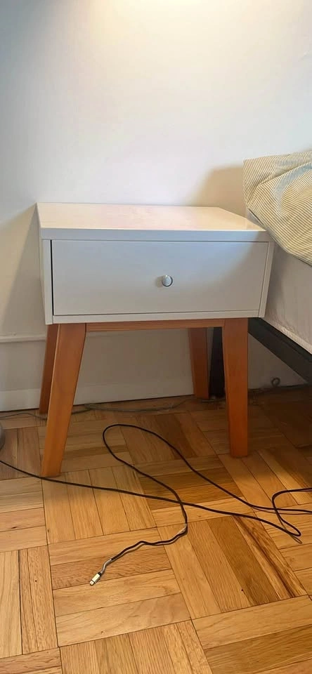 Modern White Nightstand x 2