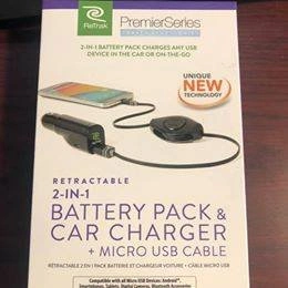 Car charger and on the go battery pack